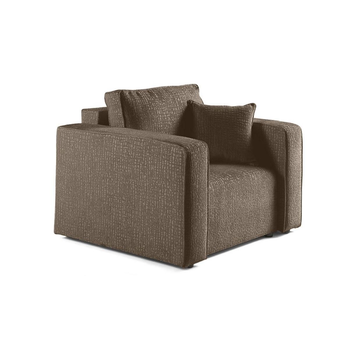 BEST MOBILIER Topaze - fauteuil - en tissu velours relief