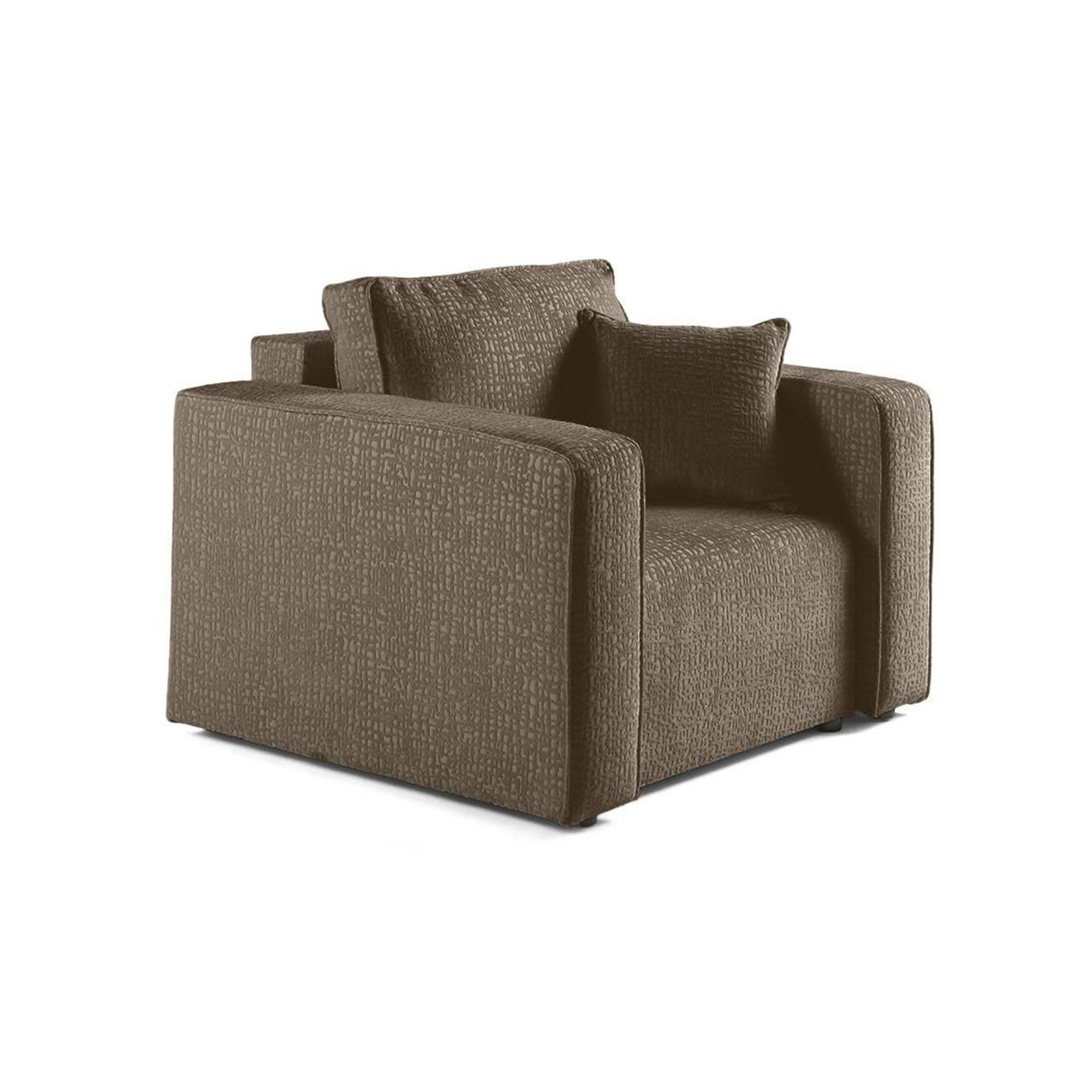 BEST MOBILIER Topaze - fauteuil - en tissu velours relief