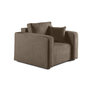 Voir la diapositive 1 : BEST MOBILIER Topaze - fauteuil - en tissu velours relief