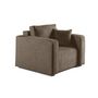 Voir la diapositive 1 : BEST MOBILIER Topaze - fauteuil - en tissu velours relief
