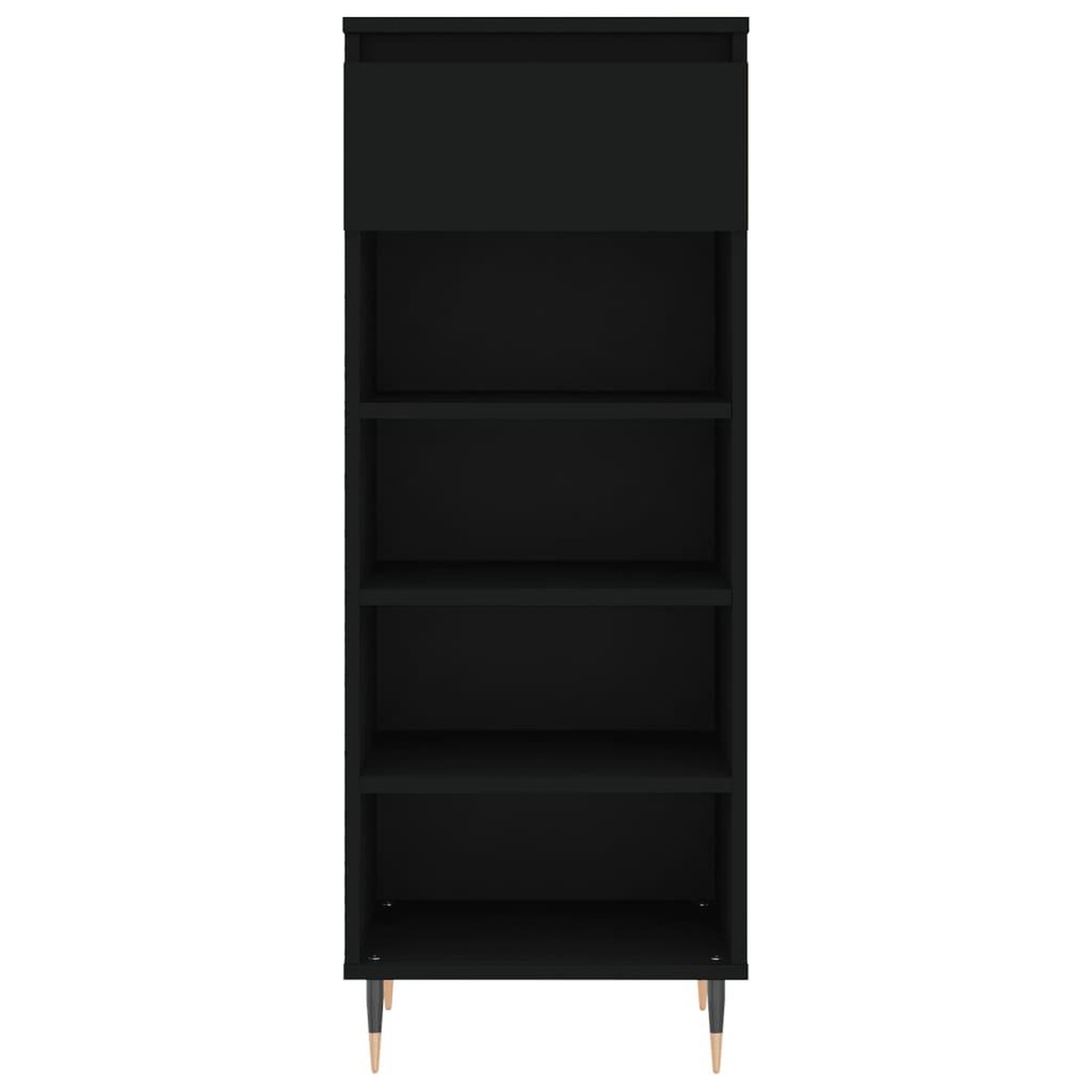 Voir la diapositive 5 : VIDAXL Armoire a chaussures Noir 40x36x105 cm Bois d'ingenierie