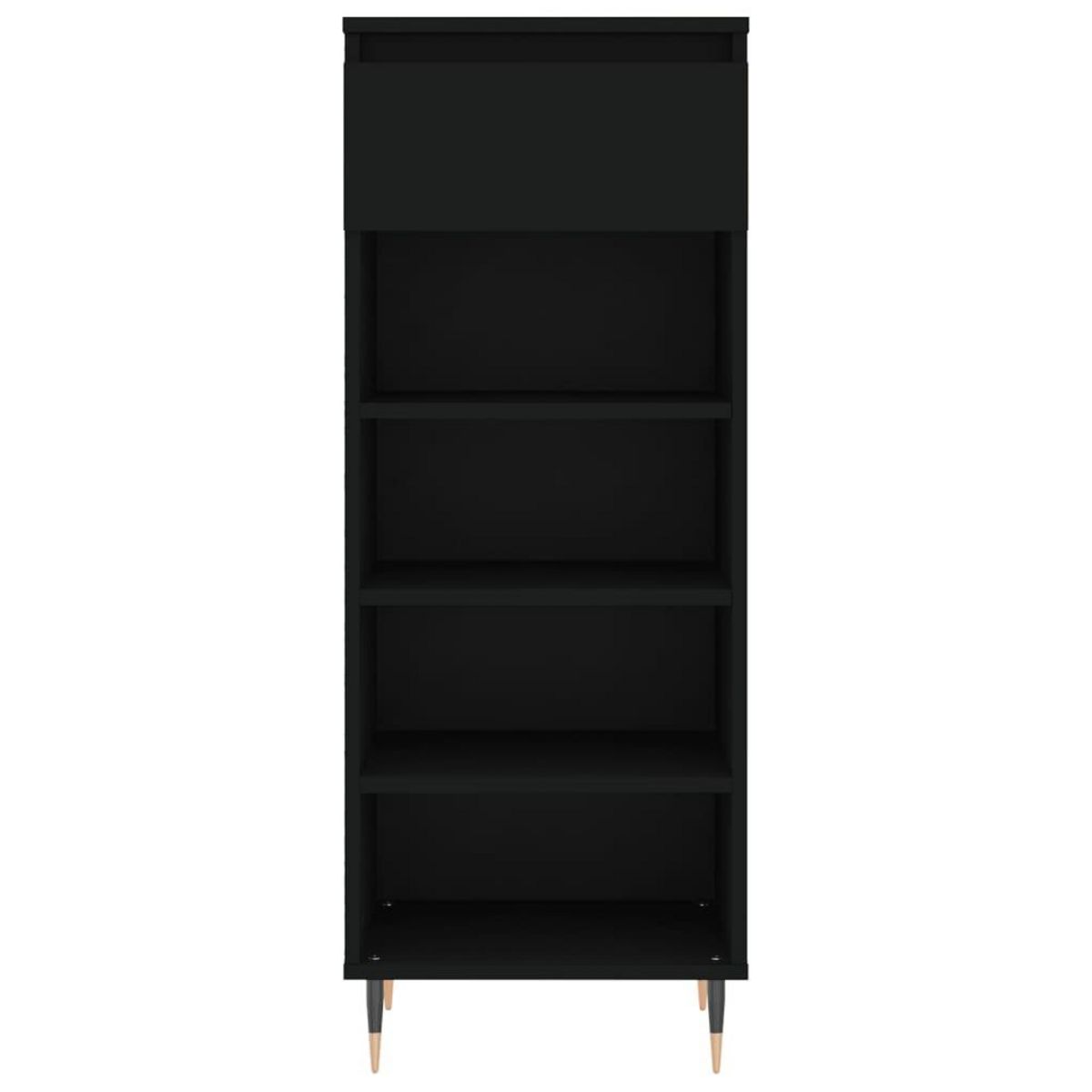 VIDAXL Armoire a chaussures Noir 40x36x105 cm Bois d'ingenierie