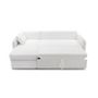 Voir la diapositive 3 : BEST MOBILIER Pocatello - canapé d'angle réversible 4 places - convertible avec coffre - en tissu bouclette