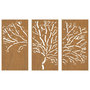 Voir la diapositive 4 : VIDAXL Decorations murales jardin 3 pcs 105x55 cm design d'arbre acier