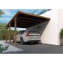 Forest Style Carport adossé toit plat - Bois traité autoclave - 15,6 m² - VICTOR