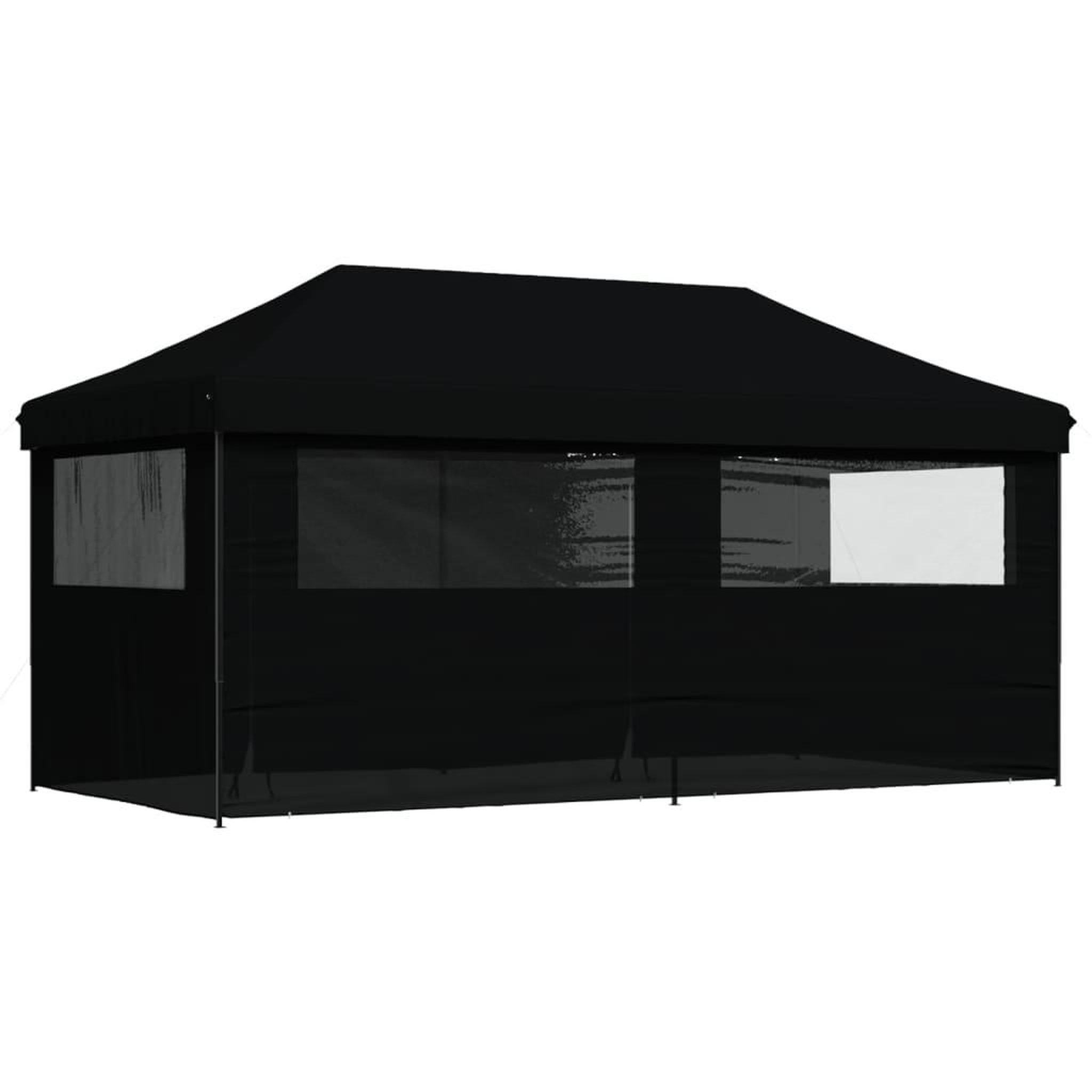Voir la diapositive 5 : VIDAXL Tente de reception pliable escamotable 4 parois laterales noir