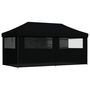 Voir la diapositive 5 : VIDAXL Tente de reception pliable escamotable 4 parois laterales noir