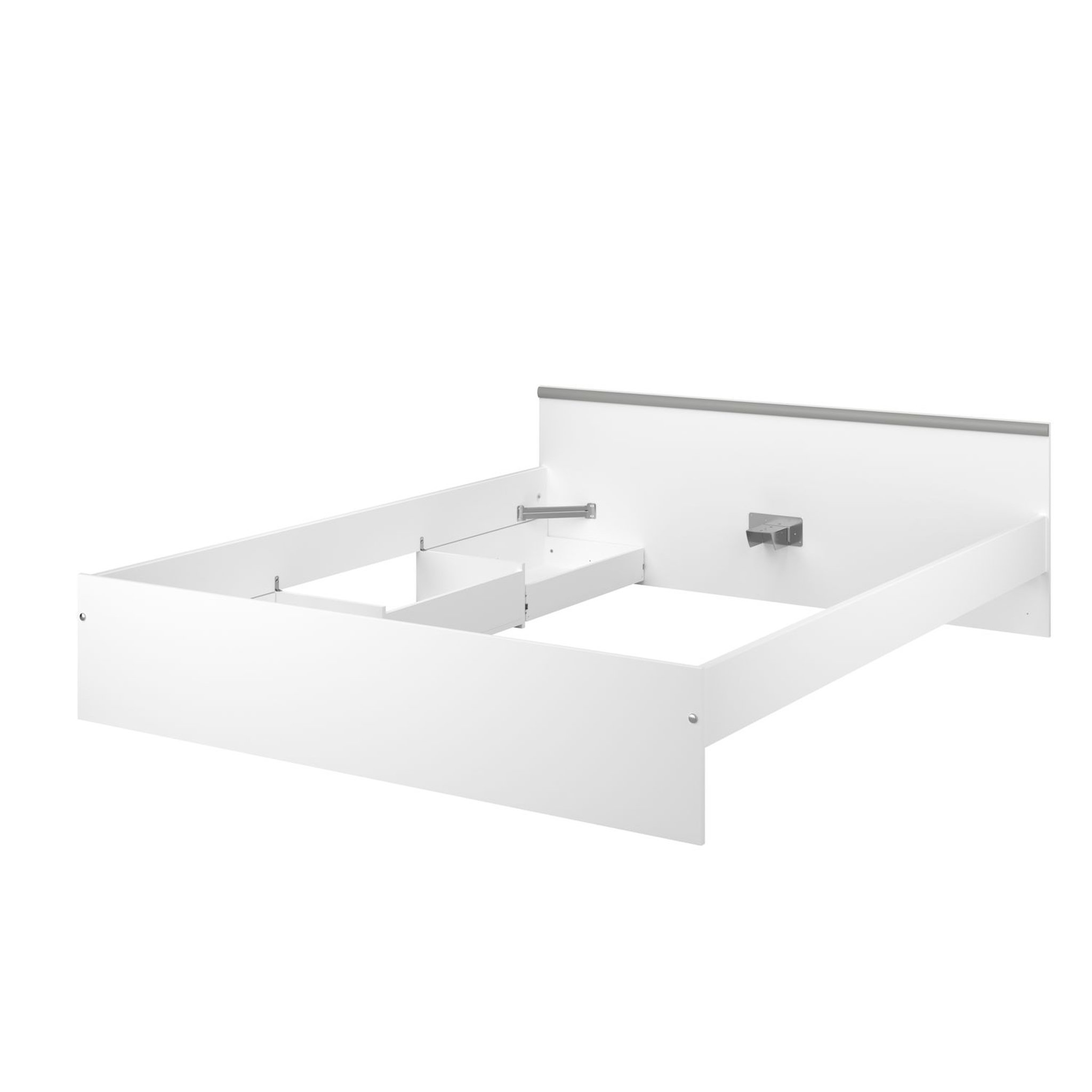 Voir la diapositive 3 : Lit double adulte 160x200 cm 2 tiroirs 1 niche DOWNTON 