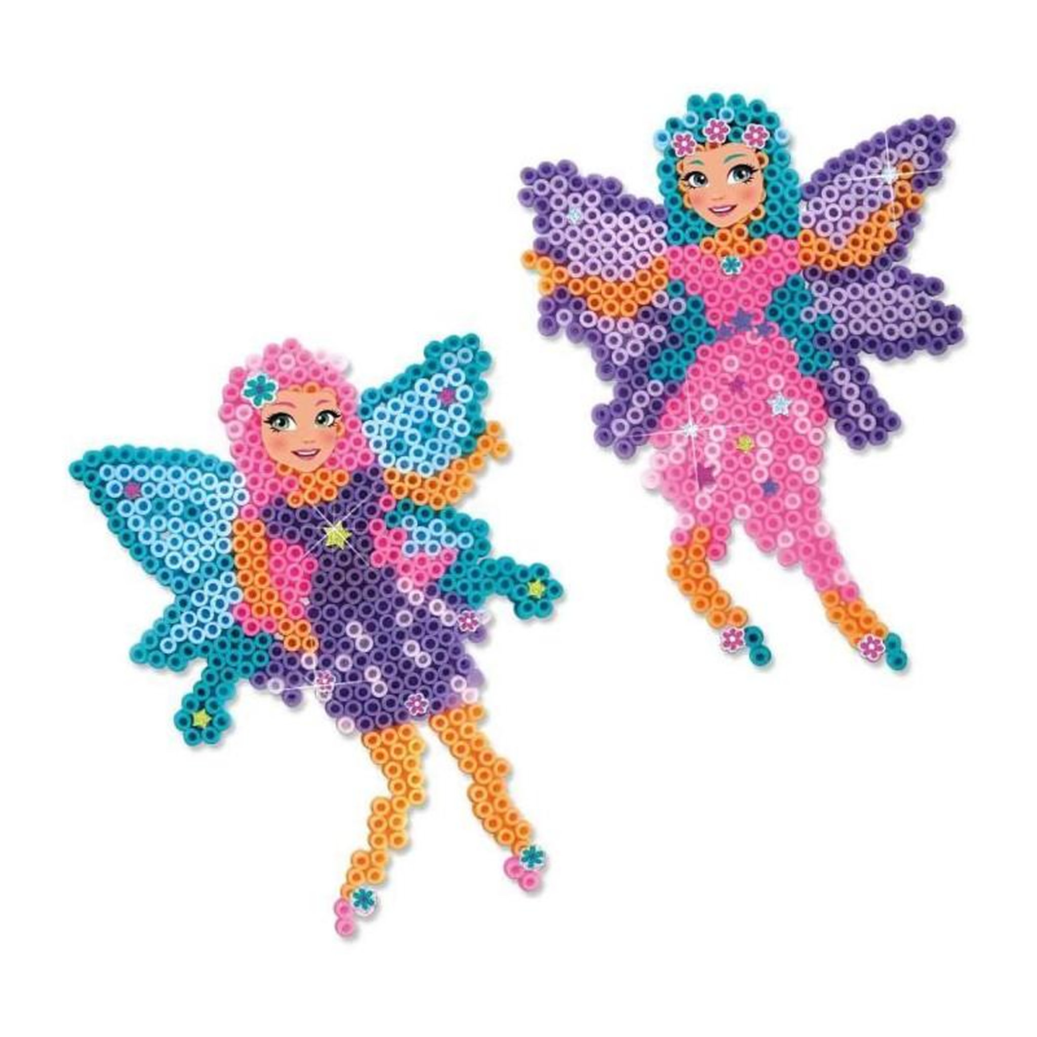 Voir la diapositive 4 : SES Creative Perles a repasser - Fées - SES CREATIVE - Créer des fées magnifiques avec 1200 perles et plateau en forme de fée.