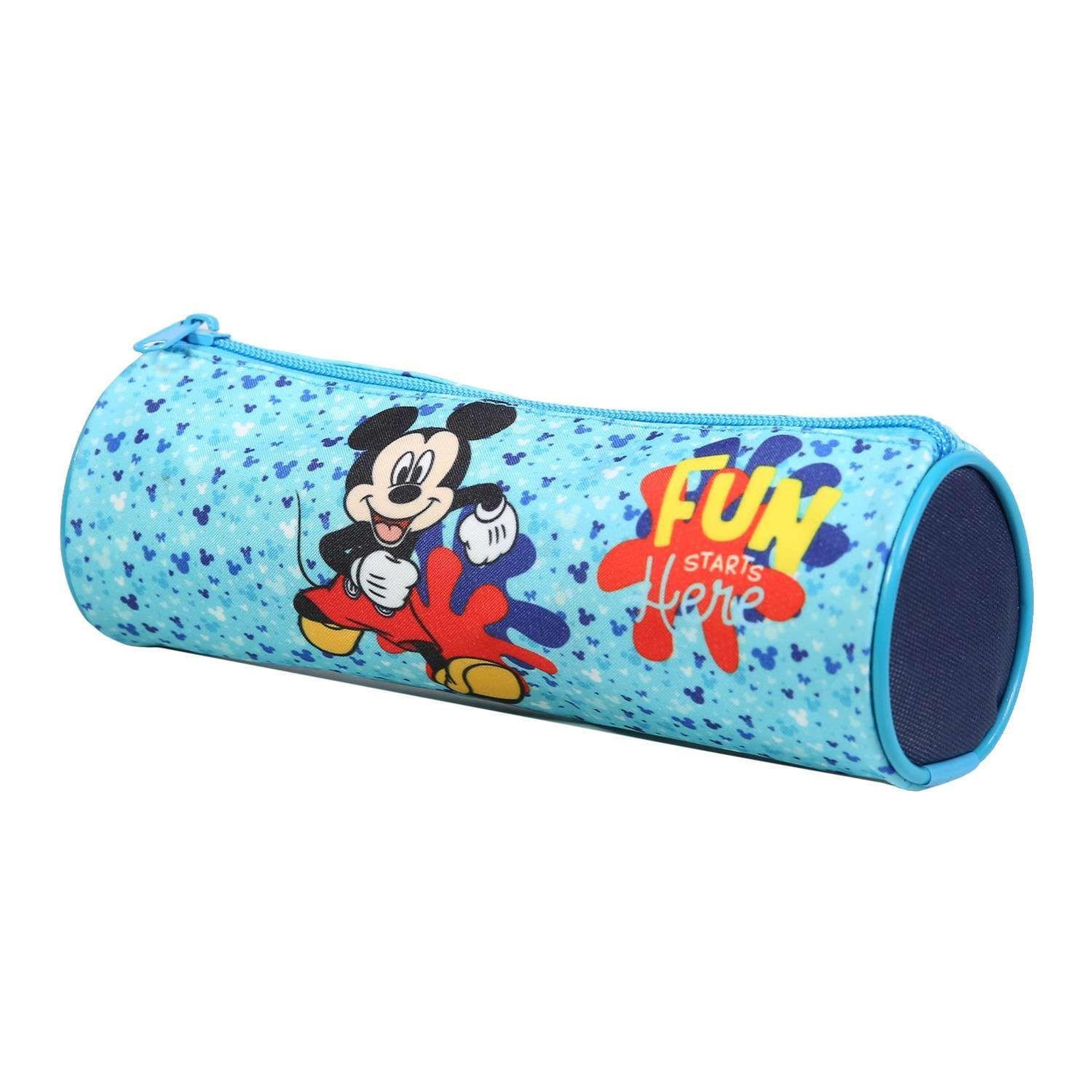 Voir la diapositive 2 : Bagtrotter BAGTROTTER Trousse scolaire ronde Disney Mickey Bleue