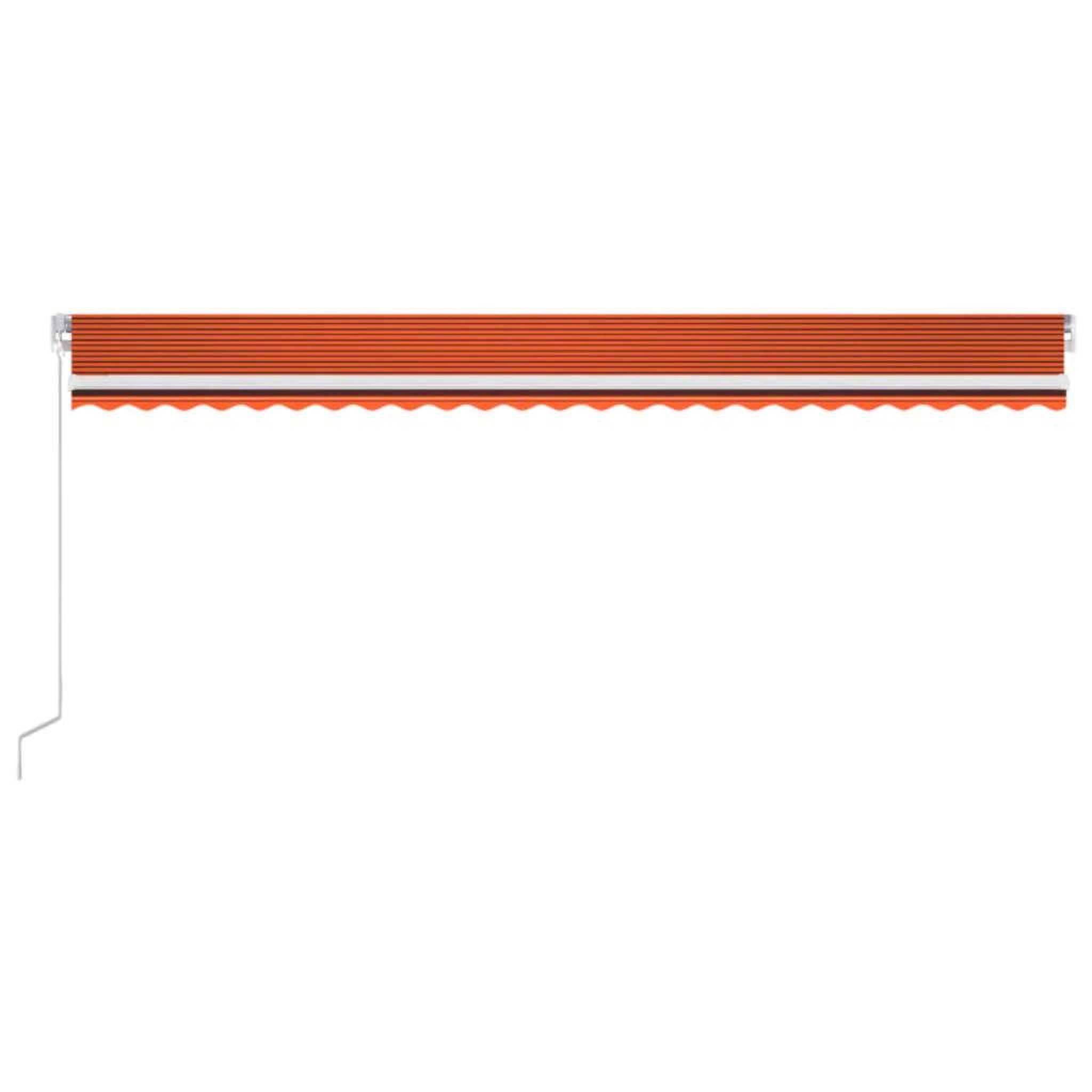 Voir la diapositive 3 : VIDAXL Auvent manuel retractable avec LED 600x300 cm Orange et marron
