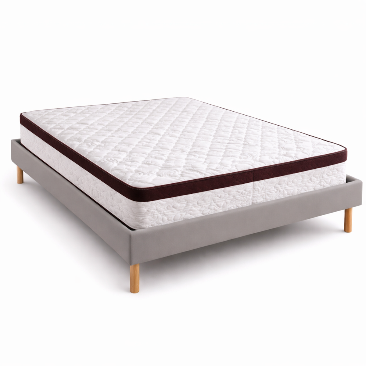 NUITS D'OR Ensemble Sommier Tapissier et Matelas Soutien Très Ferme