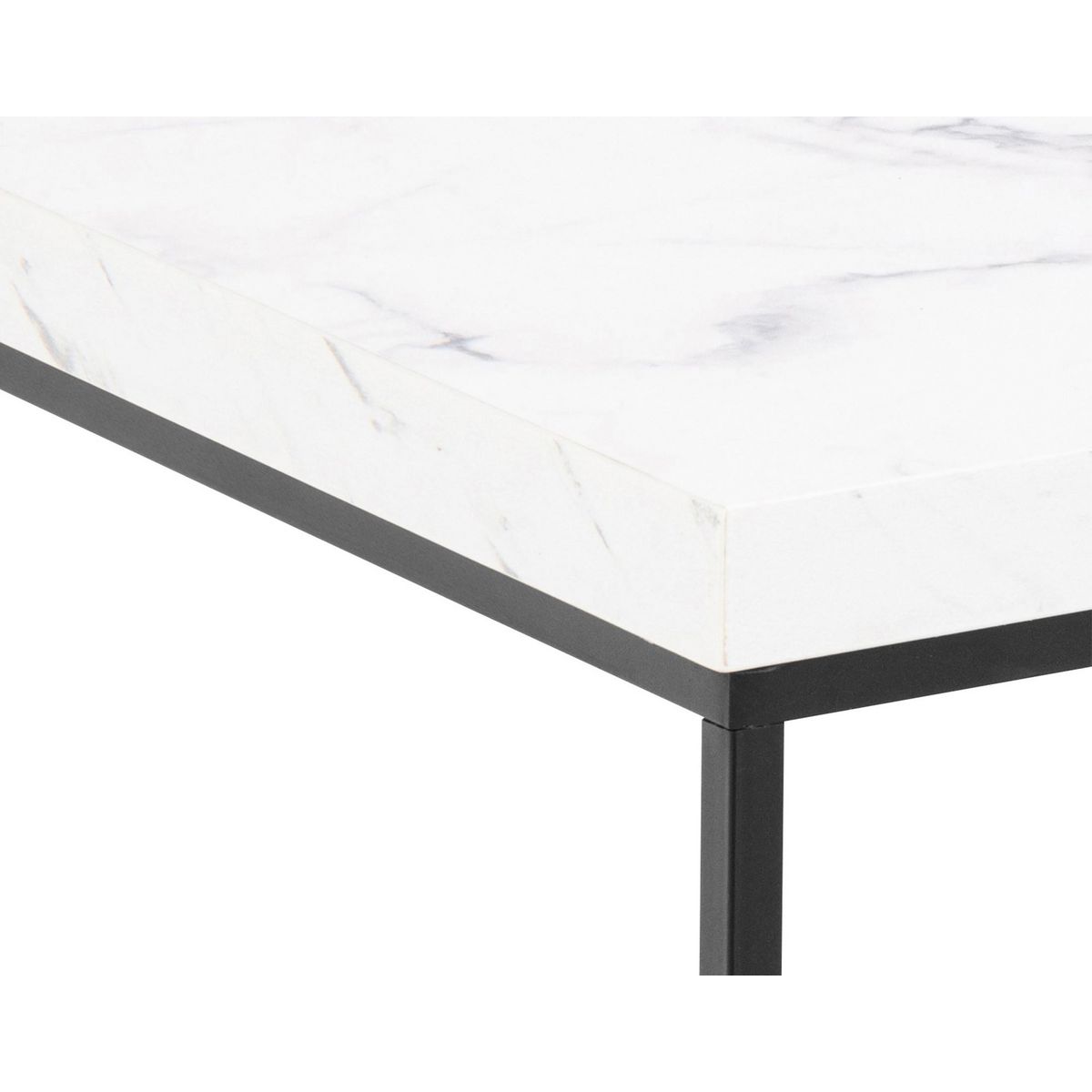 LISA DESIGN Alamosa - table basse - effet marbre blanc - 60 cm