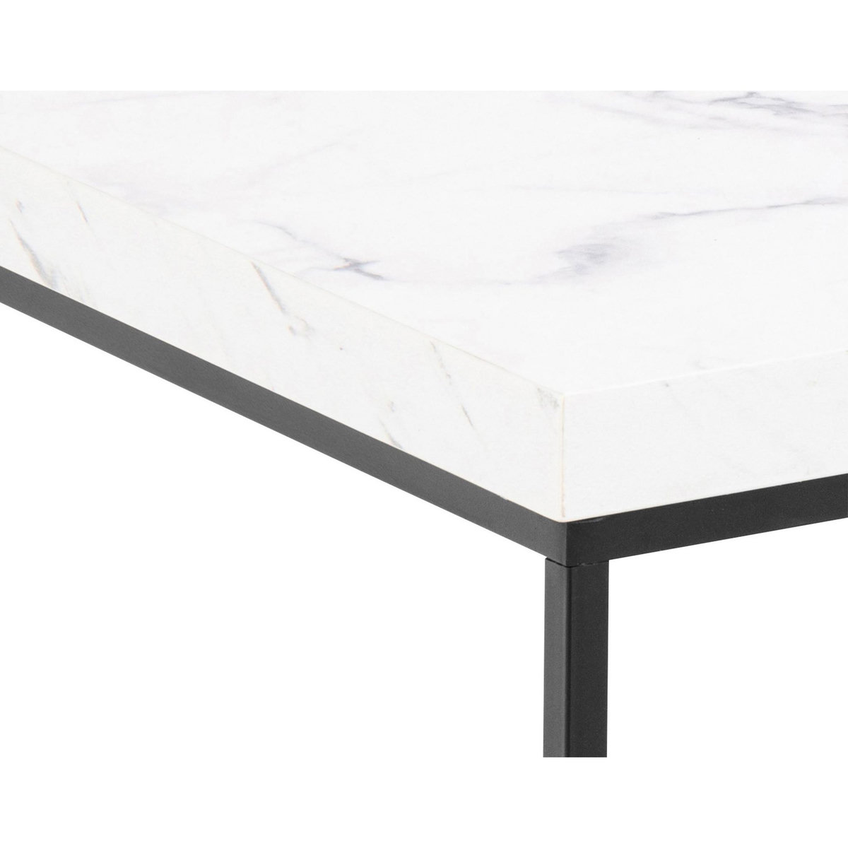 LISA DESIGN Alamosa - table basse - effet marbre blanc - 60 cm