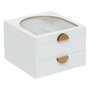 Voir la diapositive 1 : ATMOSPHERA Boîte à Bijoux 2 Tiroirs  Wild Romance  20cm Blanc