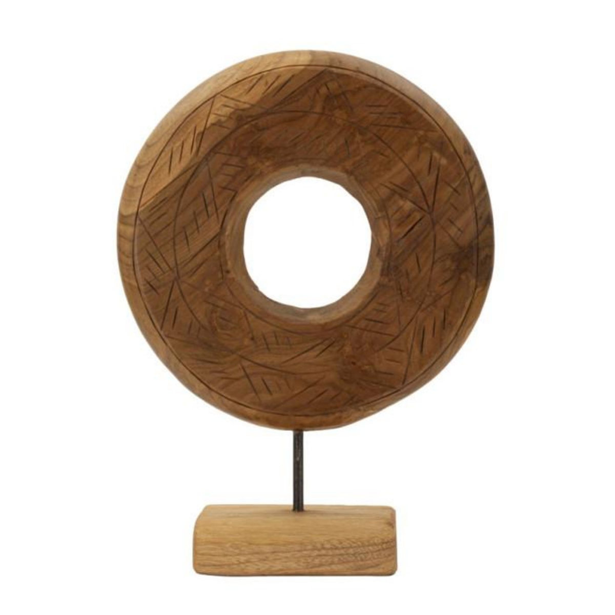 Paris Prix Objet Déco Rond en Teck  Dorat  38cm Naturel