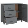 Voir la diapositive 5 : VIDAXL Buffet HAMAR Gris fonce 90x40x80 cm Bois massif de pin