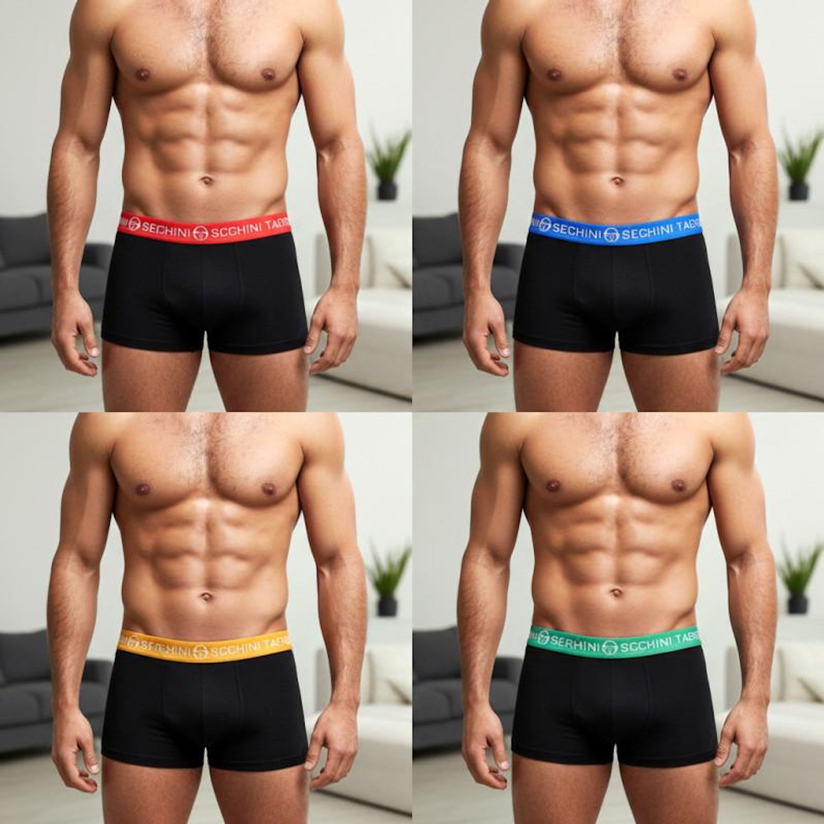 SERGIO TACCHINI Sergio Tacchini Pack de Boxers Homme Lot de 4