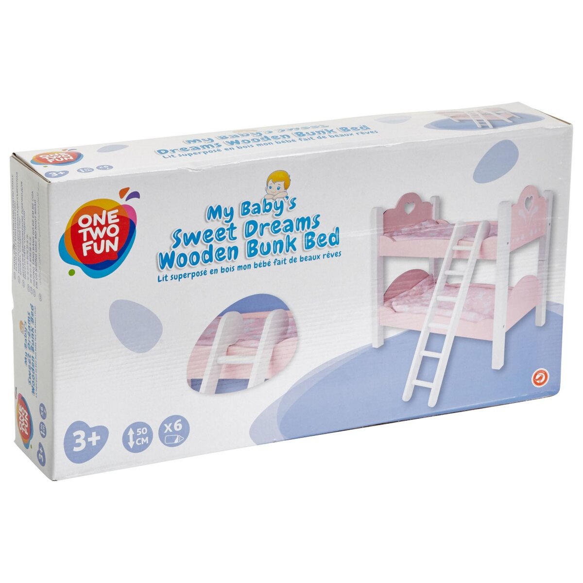 One Two Fun Lit de poupée superposé en bois