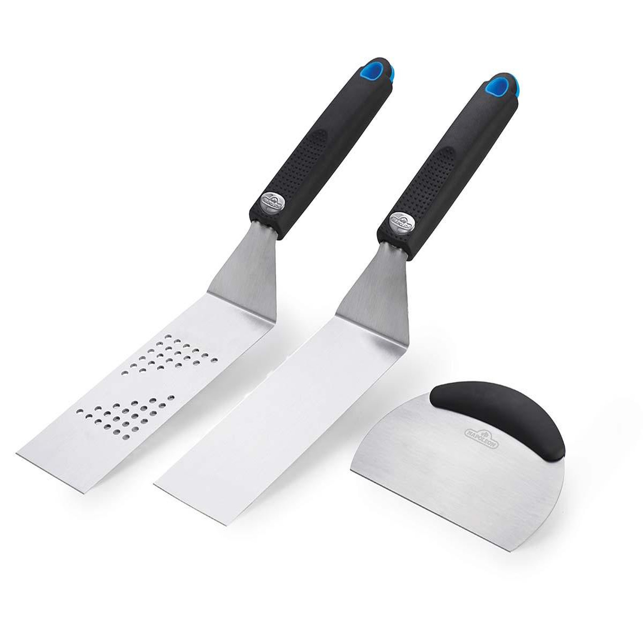 NAPOLEON Set 3 ustensiles à plancha: 2 spatules flexibles & un coupe légumes- napoleon