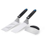 NAPOLEON Set 3 ustensiles à plancha: 2 spatules flexibles & un coupe légumes- Napoleon