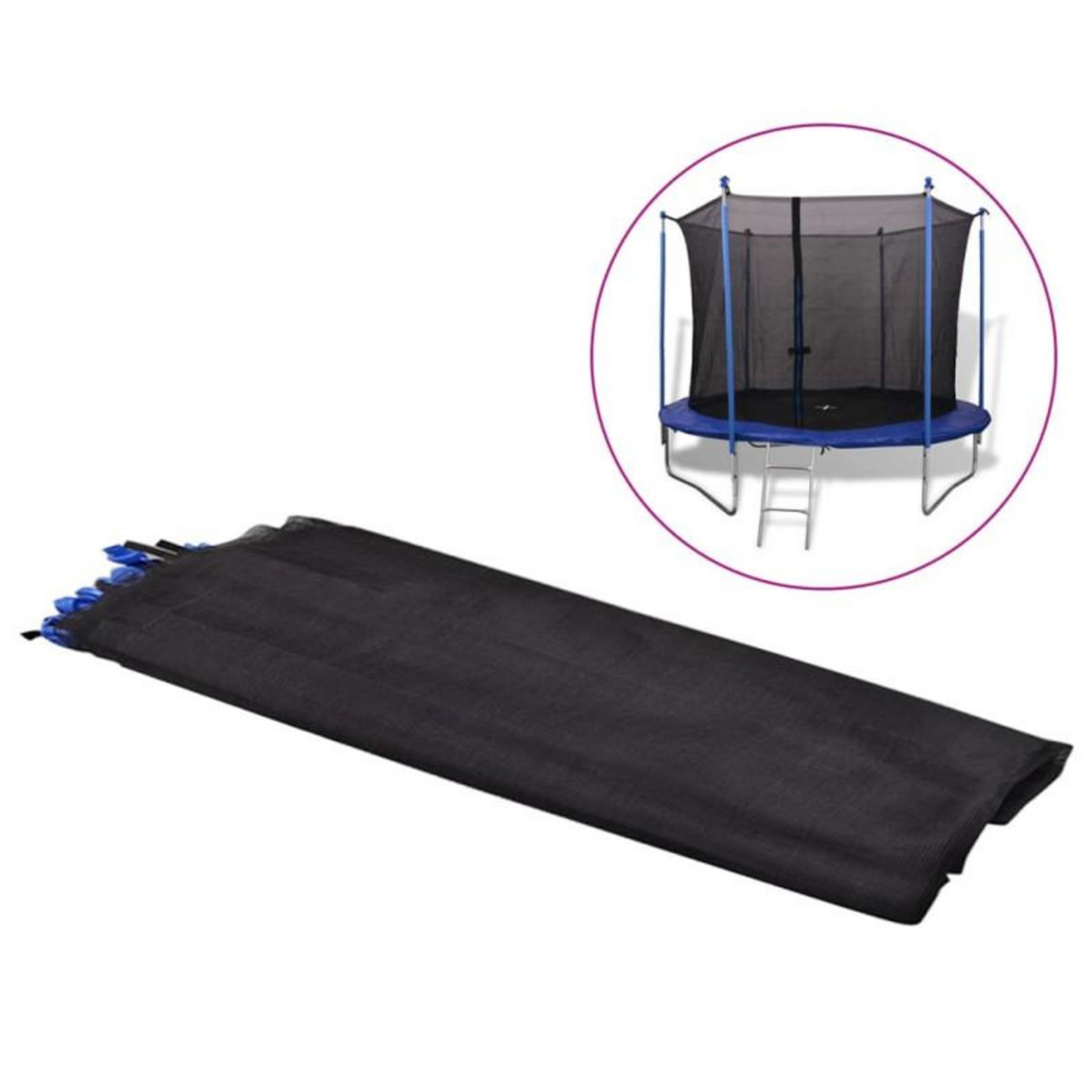 VIDAXL Filet de sécurité pour trampoline rond 3,05 m