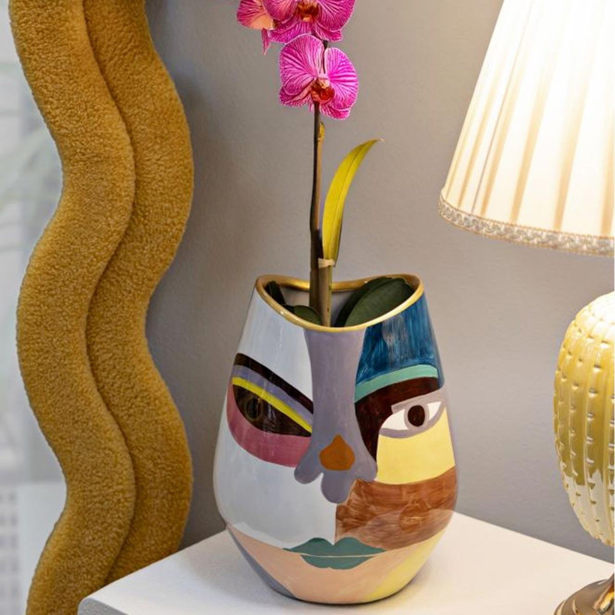 Paris Prix Vase Design en Céramique  Piccassy  24cm Multicolore