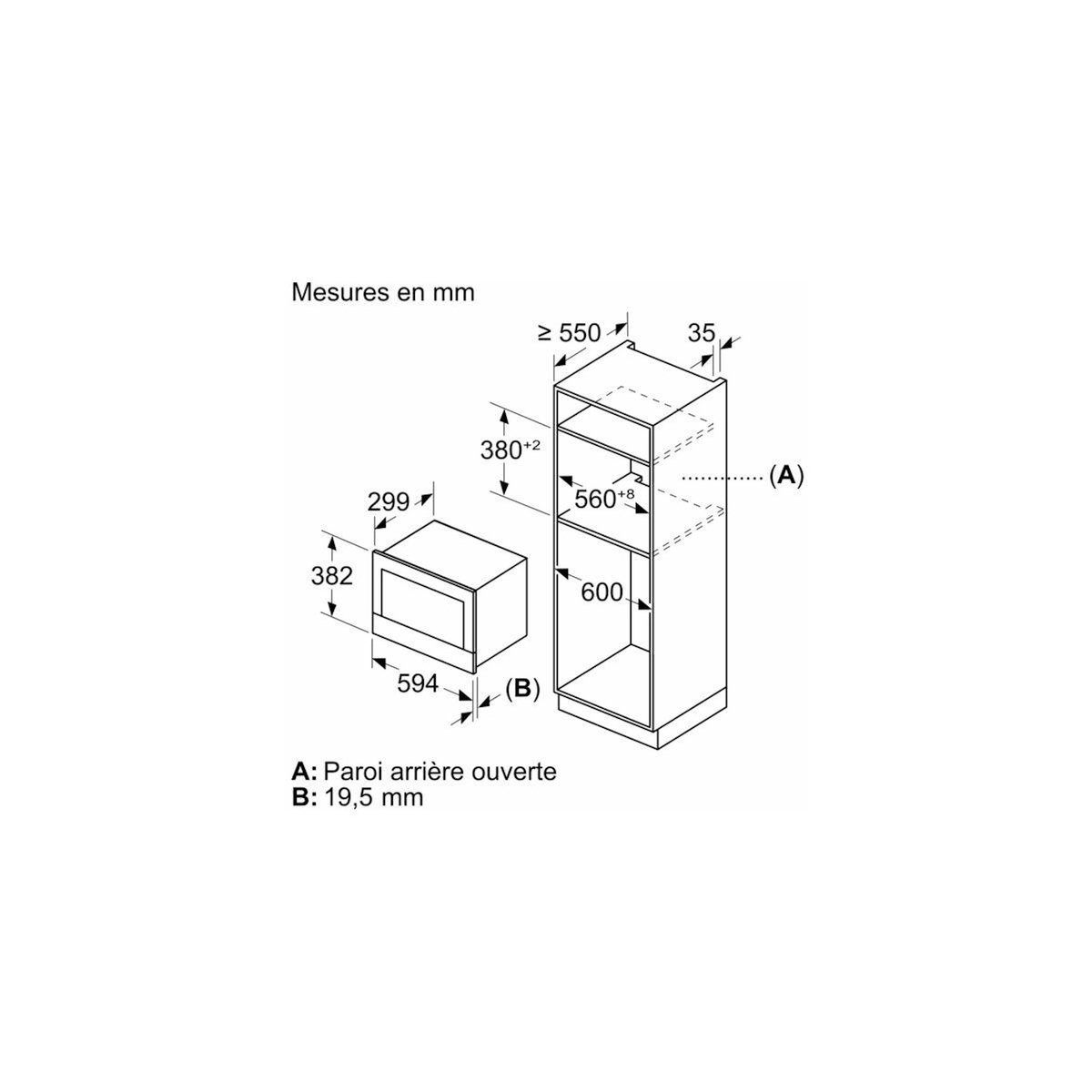 BOSCH Micro ondes encastrable BFL7221B1, Série 8, AutoPilot7