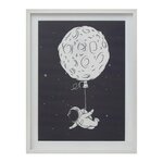 Atmosphera Kids Toile Imprimée  Espace  31x41cm Bleu & Blanc