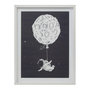 Voir la diapositive 1 : Atmosphera Kids Toile Imprimée  Espace  31x41cm Bleu & Blanc