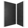 Aurlane Pack panneaux muraux ardoise noir en composite - profile d'angle et finition anodise brillant