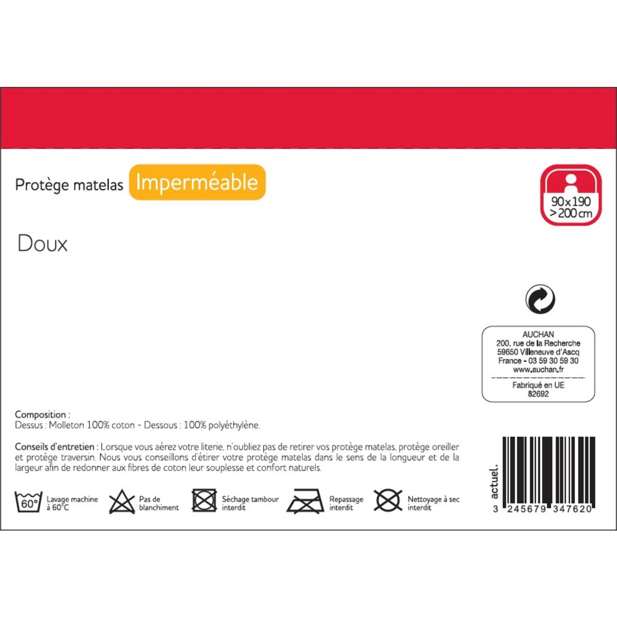 ACTUEL Protège Matelas imperméable SYBILLE