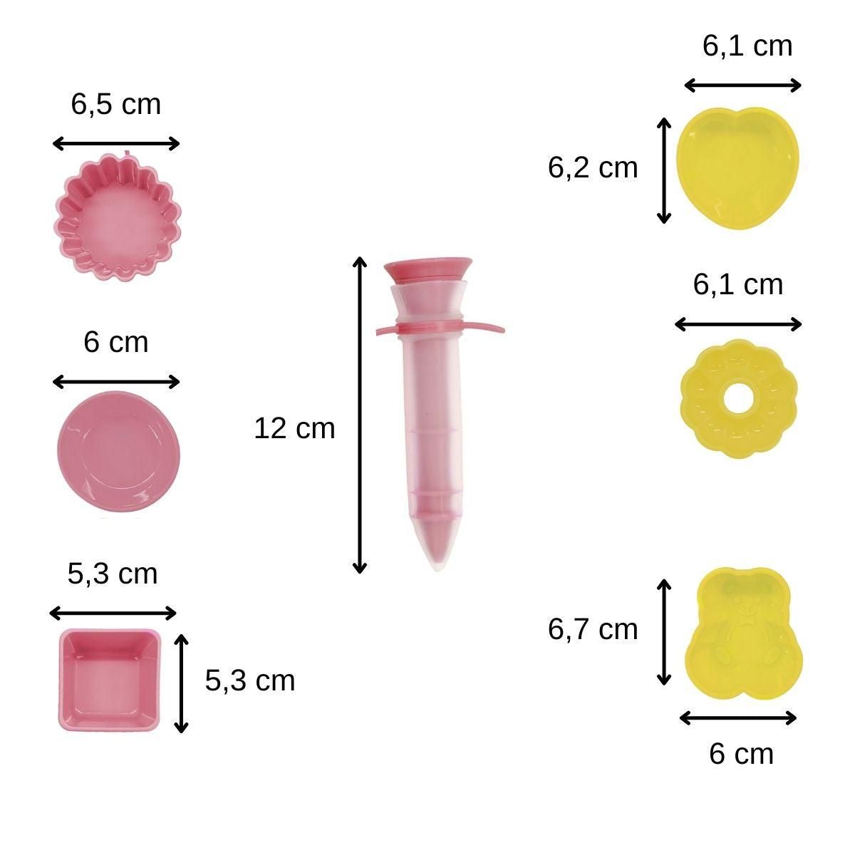 Fackelmann Set de 7 ustensiles de pâtisserie avec stylo de décoration et mini moules Fackelmann Mini Monsters