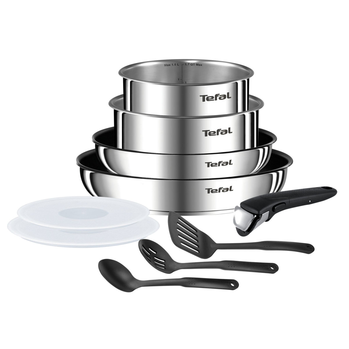 TEFAL Batterie de cuisine 10 pièces inox EMOTION Induction 
