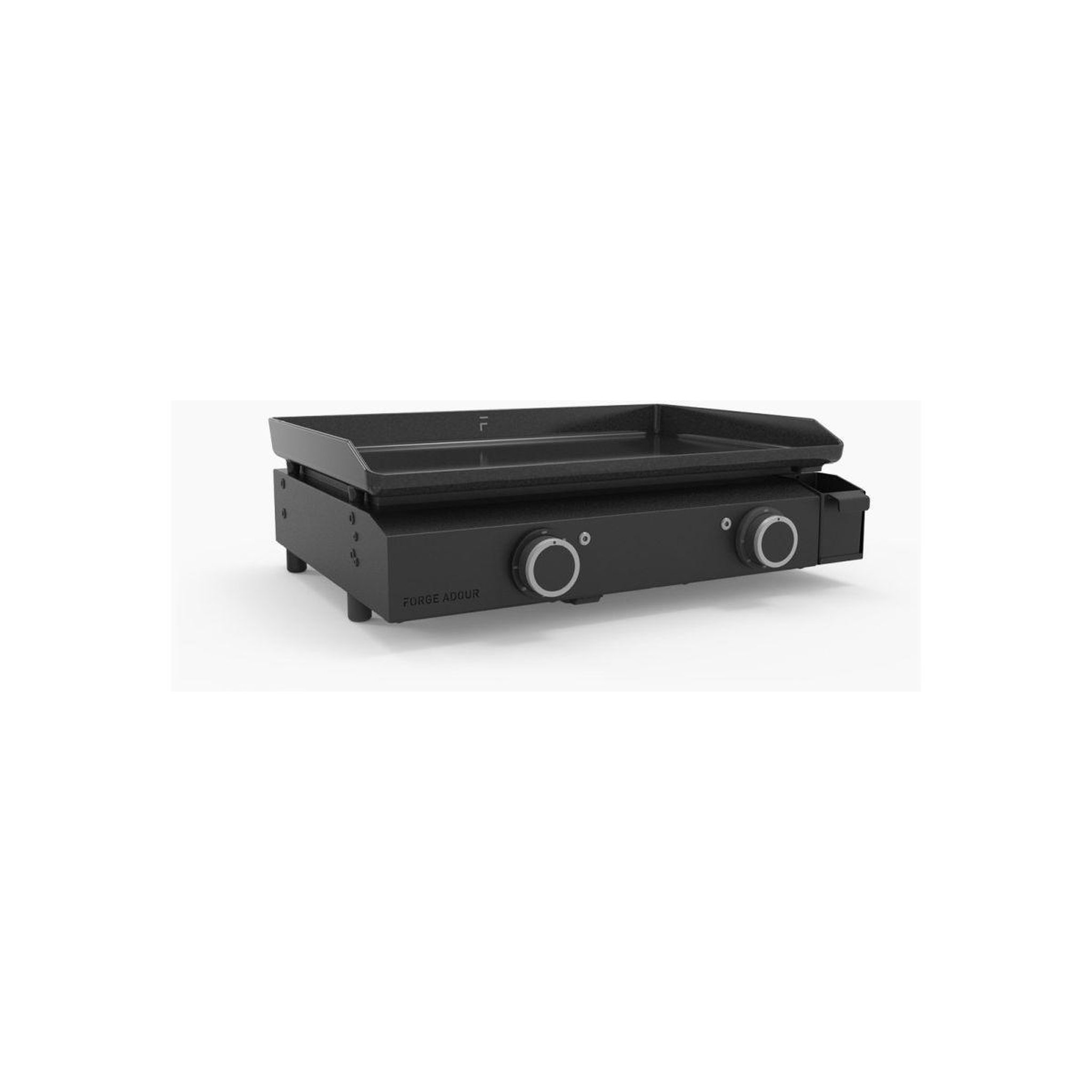 FORGE ADOUR Plancha électrique ACIER BASE 60A noir 2 brûleurs à poser, 57.5x37.9 cm