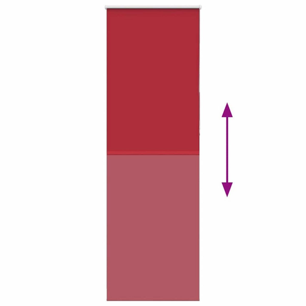 VIDAXL Store enrouleur occultant rouge largeur du tissu 75,7 cm