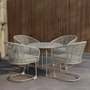 Voir la diapositive 3 : Paris Prix Ensemble Table de Jardin & 4 Chaises  Tilos  90cm Gris