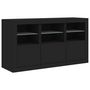 Voir la diapositive 5 : VIDAXL Buffet avec lumières LED noir 123x37x67 cm