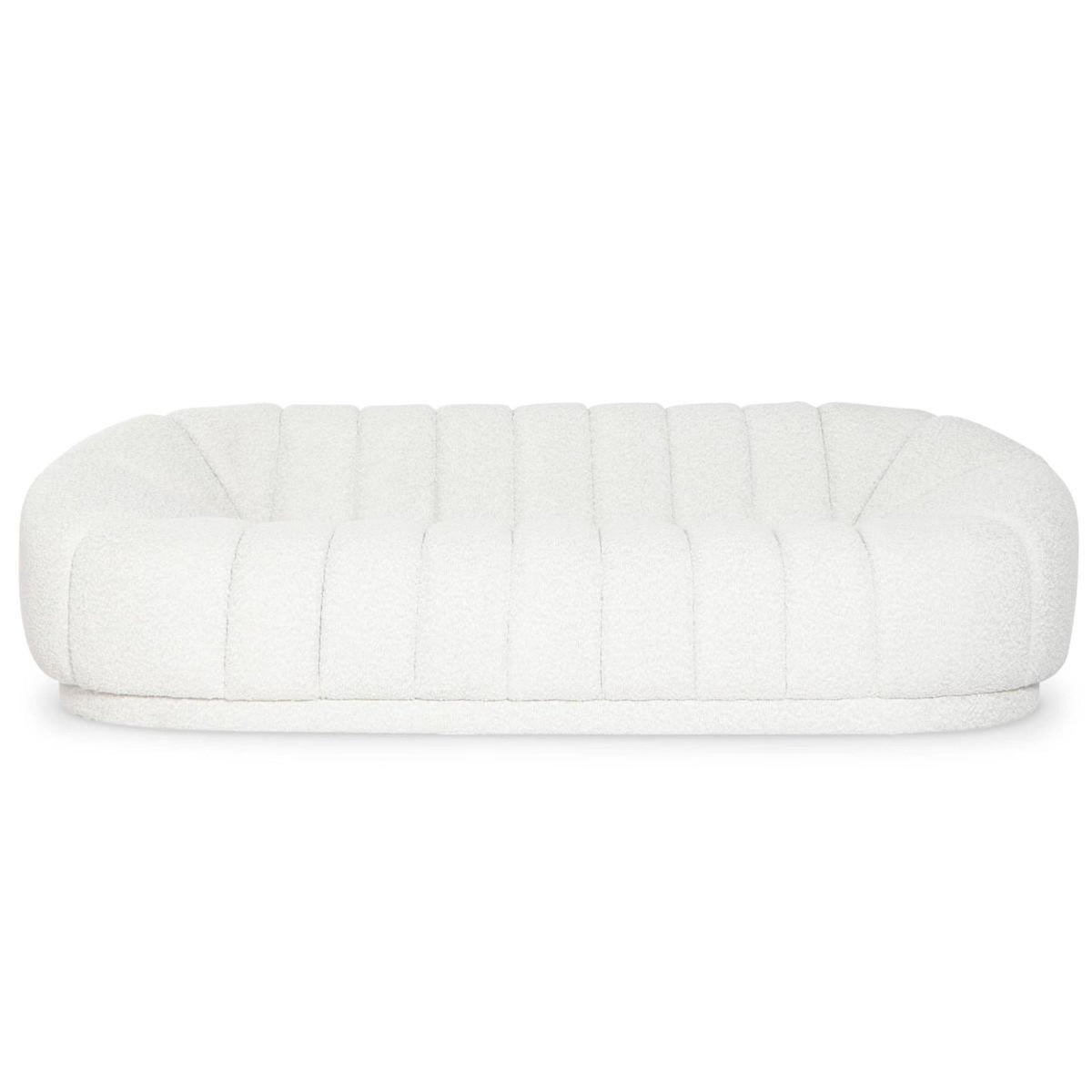 Paris Prix Canapé Design 3 Places Bouclette  Terrence  220cm Crème