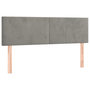 Voir la diapositive 2 : VIDAXL Tetes de lit 2 pcs Gris clair 72x5x78/88 cm Velours