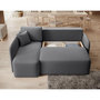 Voir la diapositive 2 : BEST MOBILIER Suzie - canapé d'angle gauche 4 places convertible avec coffre en velours