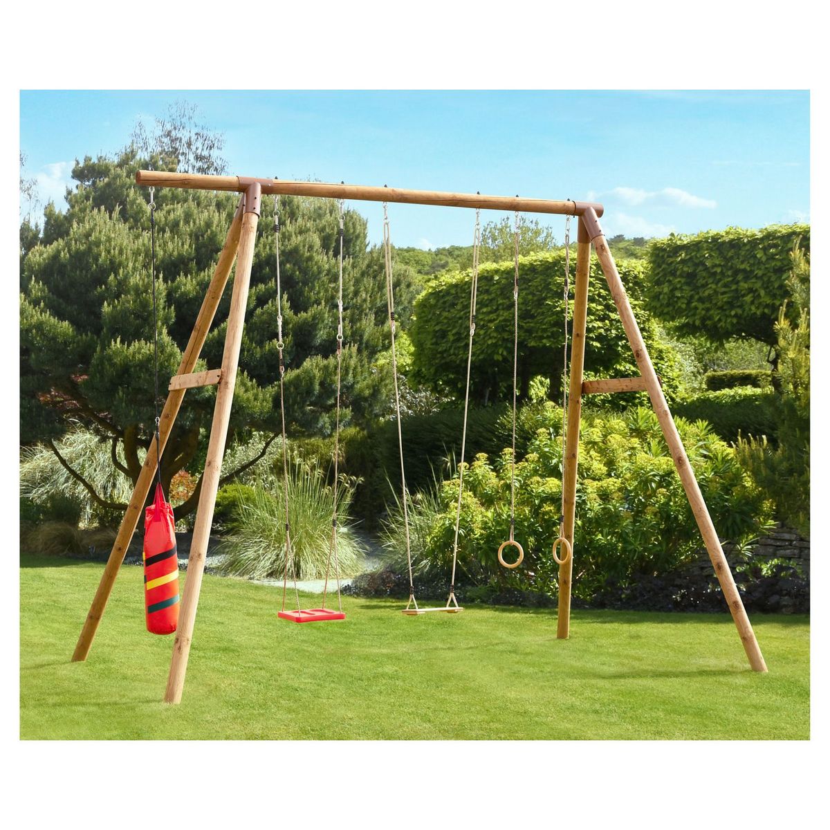 Soulet Portique balançoire - Bois - H330m - GALDAR BOXE