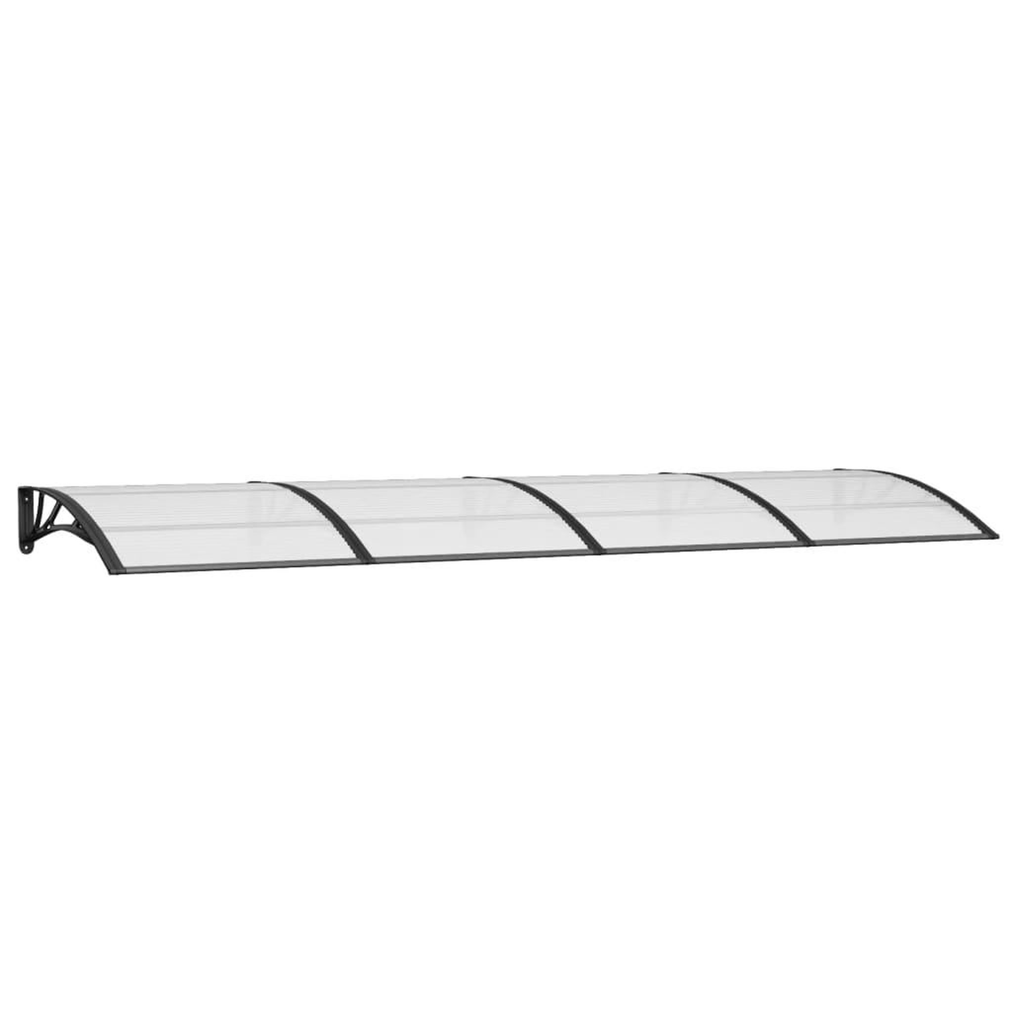 Voir la diapositive 2 : VIDAXL Auvent de porte Noir 350x100 cm Polycarbonate