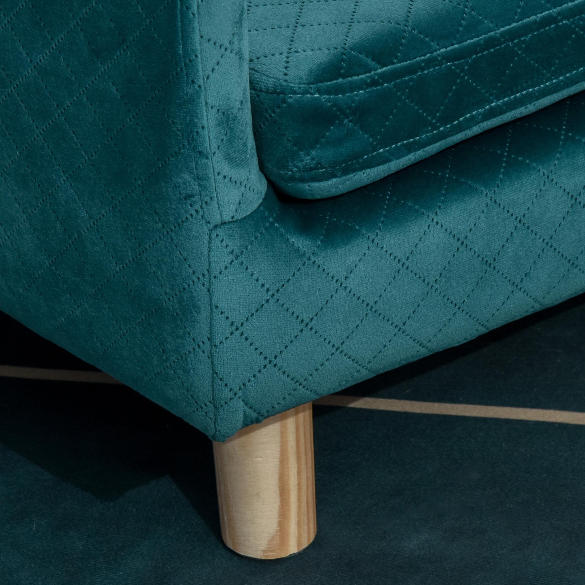 Voir la diapositive 5 : PAWHUT Canapé chien lit pour chien design scandinave coussin moelleux pieds bois massif dim. 64 x 45 x 36 cm velours bleu canard