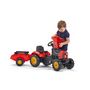 Voir la diapositive 3 : FALK FALK - Tracteur a pedales Supercharger rouge avec capot ouvrant et remorque