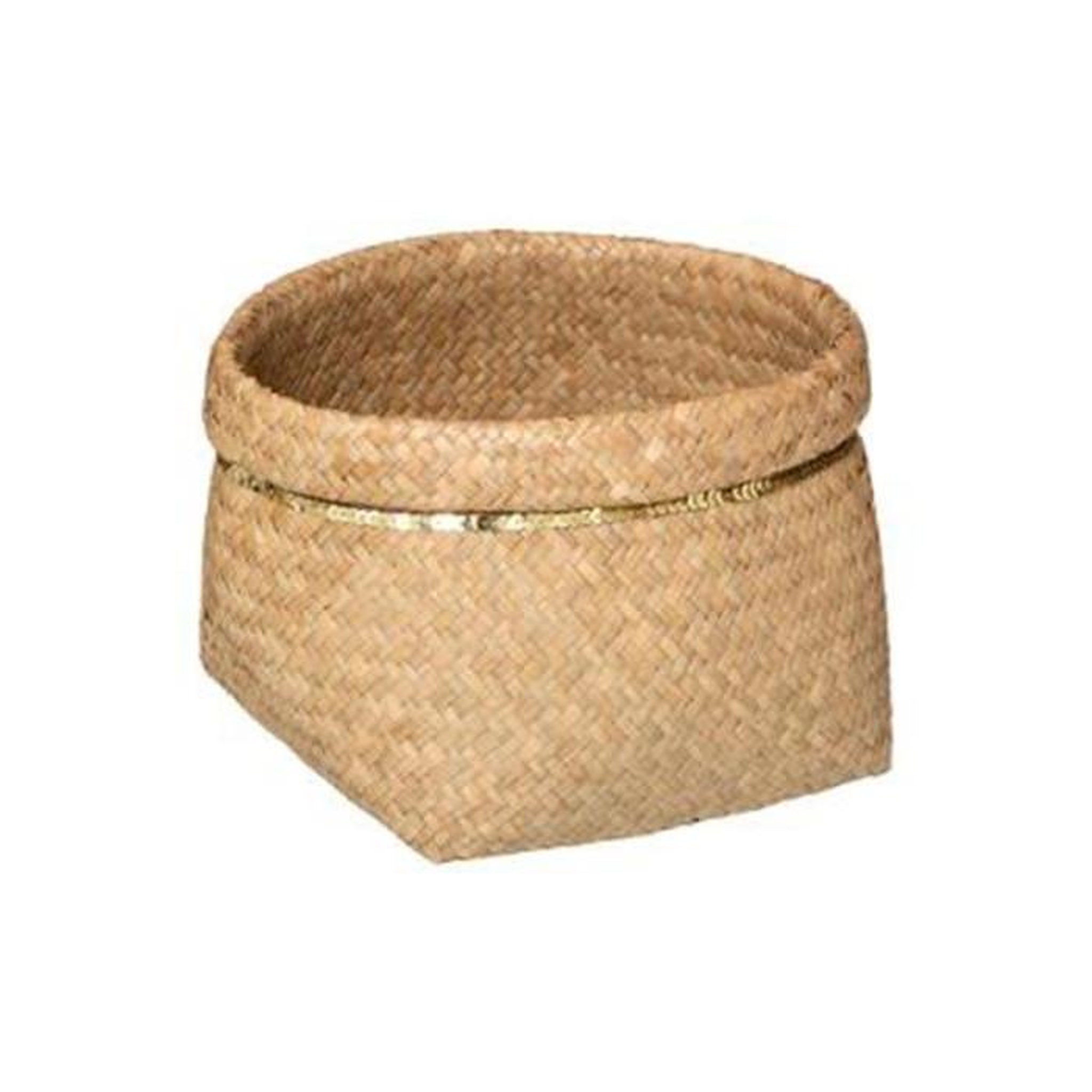 Voir la diapositive 5 : ATMOSPHERA Lot de 5 paniers de rangement  sequins  39cm naturel