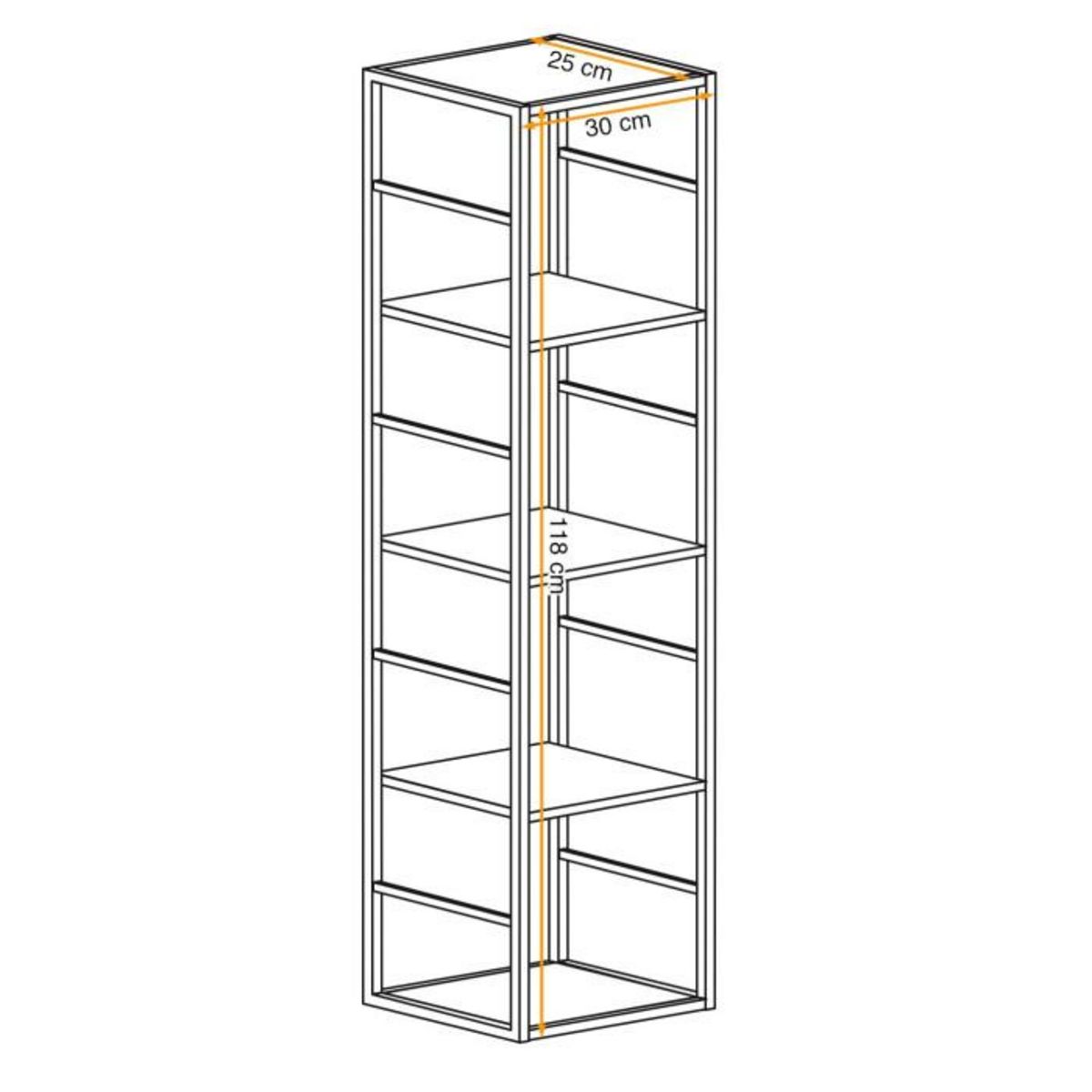 Paris Prix Étagère Murale 4 Niveaux  Switch II  118cm Noir