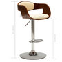 Voir la diapositive 6 : VIDAXL Chaises de bar lot de 2 creme bois courbe et similicuir