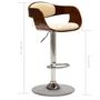 Voir la diapositive 6 : VIDAXL Chaises de bar lot de 2 creme bois courbe et similicuir
