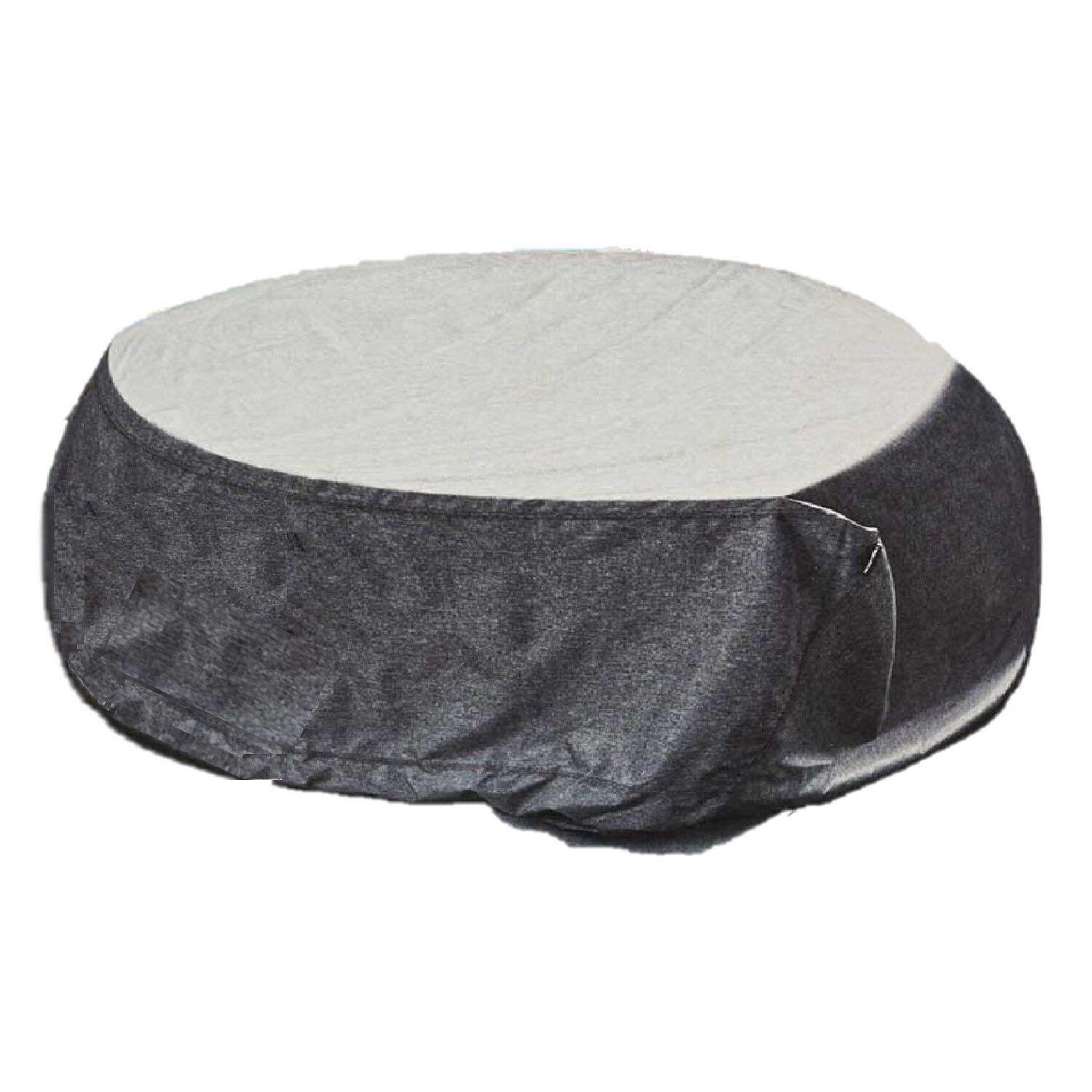 HESPERIDE Housse de protection pour table ronde hambo - 200 x 200 x 80 cm - gris